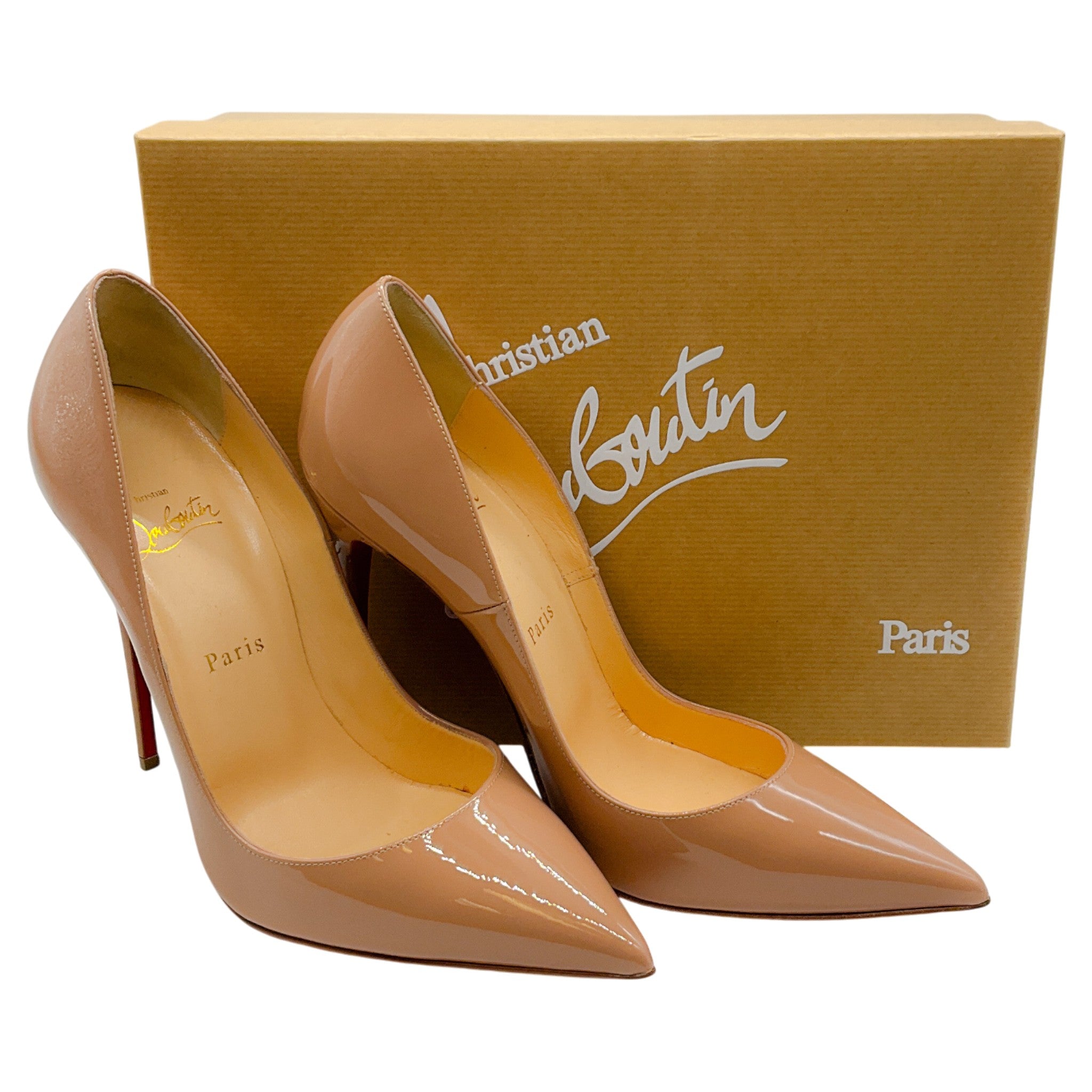 Christian Louboutin Nude Patent So Kate 120 Pumps