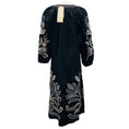 Load image into Gallery viewer, Figue Black Kali Sequined and Embroidered Cotton Midi Dress
