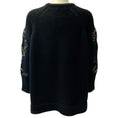 Load image into Gallery viewer, Lamberto Losani Black Cashmere Girocollo Floral Sweater
