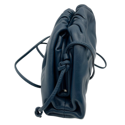 Bottega Veneta Navy Leather Pouch with Strap