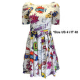 Load image into Gallery viewer, Dolce & Gabbana White Multi Comic Book Print Short Sleeved Cotton Dress
