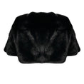 Load image into Gallery viewer, Oscar de la Renta Black Silk Lined Mink Fur Cropped Bolero Jacket
