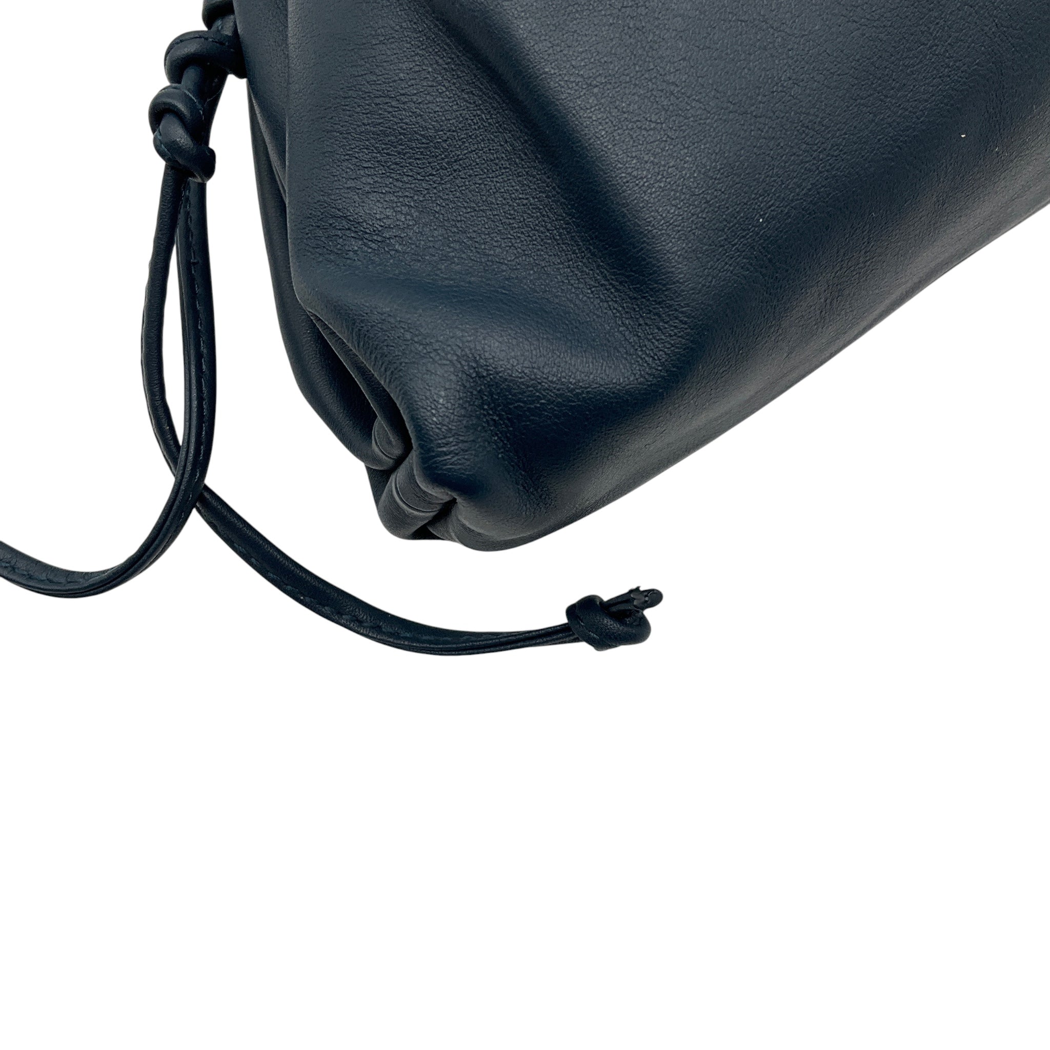 Bottega Veneta Navy Leather Pouch with Strap