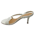 Load image into Gallery viewer, Gianvito Rossi White Scalloped Leather 70 Sandals
