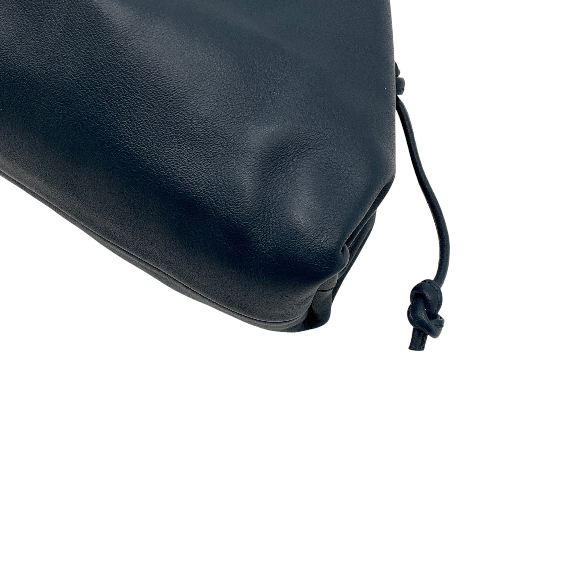 Bottega Veneta Navy Leather Pouch with Strap