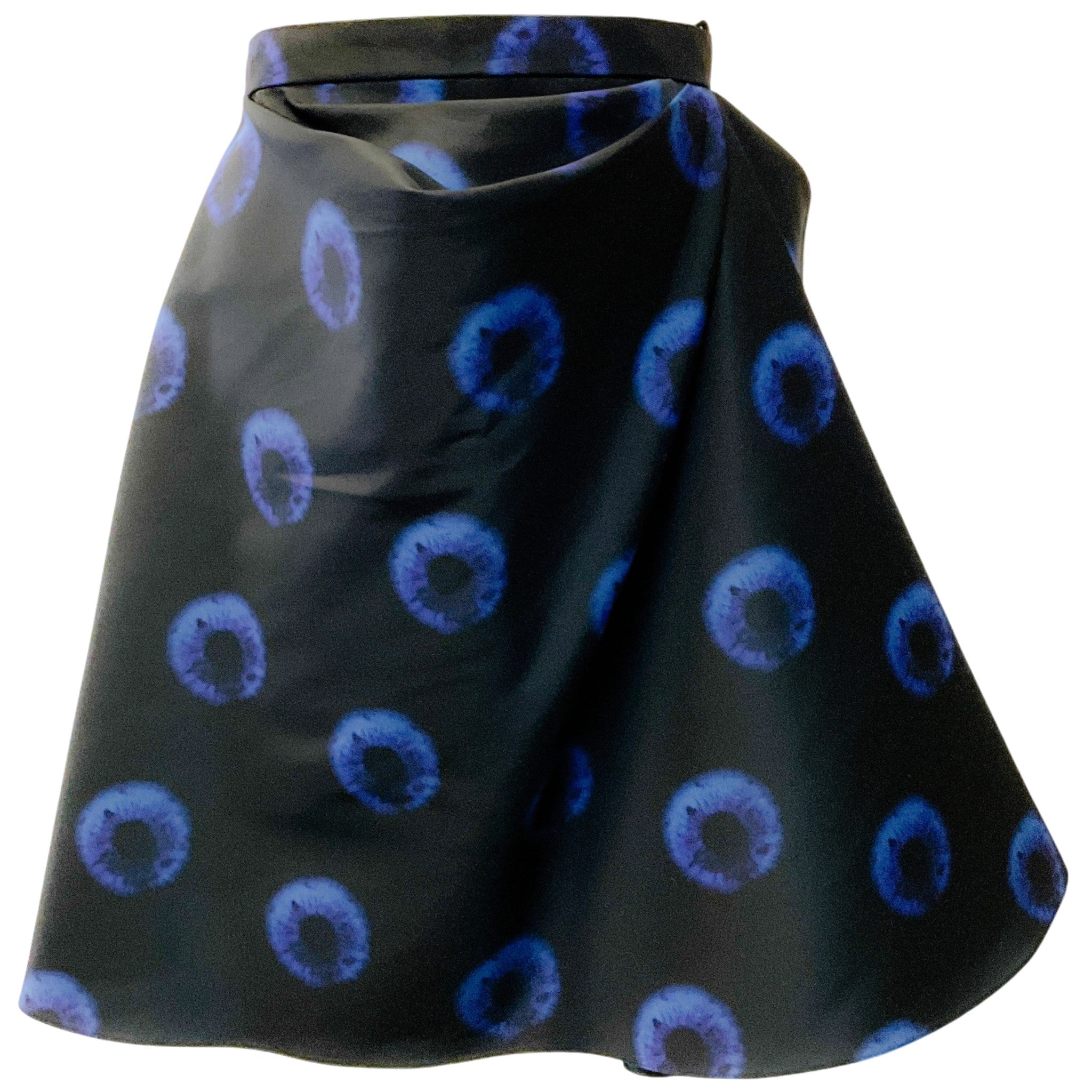 Alexander McQueen Midnight Iris Ruched Faille Miniskirt