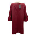 Load image into Gallery viewer, Lafayette 148 New York Burgundy Ruffle Sleeve Wool Stretch Dress
