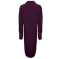 Load image into Gallery viewer, Jil Sander Purple Long Sleeved Crepe Wrap Midi Dress
