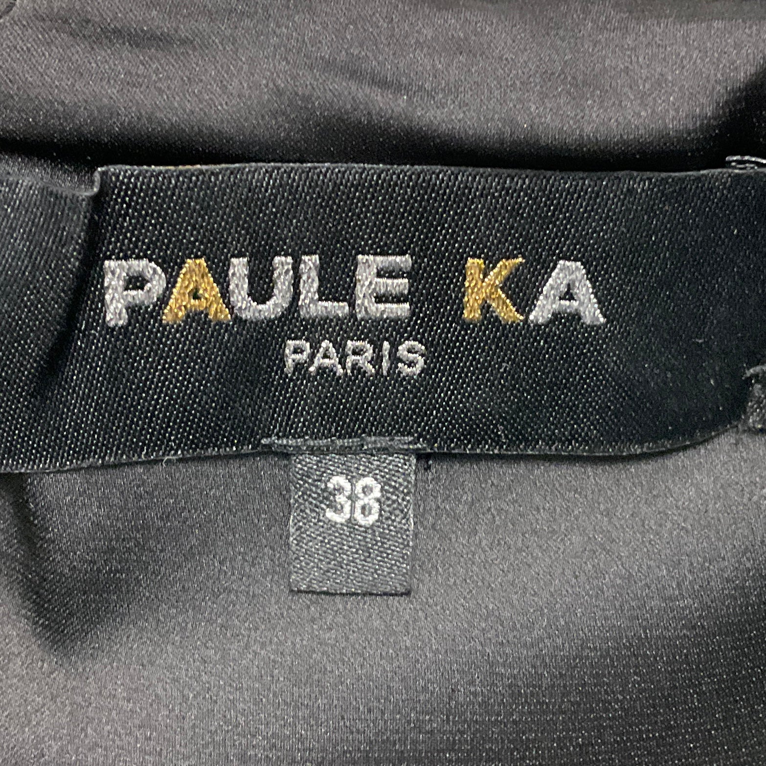 Paule Ka Silver / Black Patterned Jacquard Jacket and Cocktail Dress Set