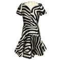 Load image into Gallery viewer, Paule Ka Silver / Black Patterned Jacquard Jacket and Cocktail Dress Set
