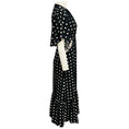 Load image into Gallery viewer, Arias Black / White Polka Dot Print Lace Inset Gia Dress
