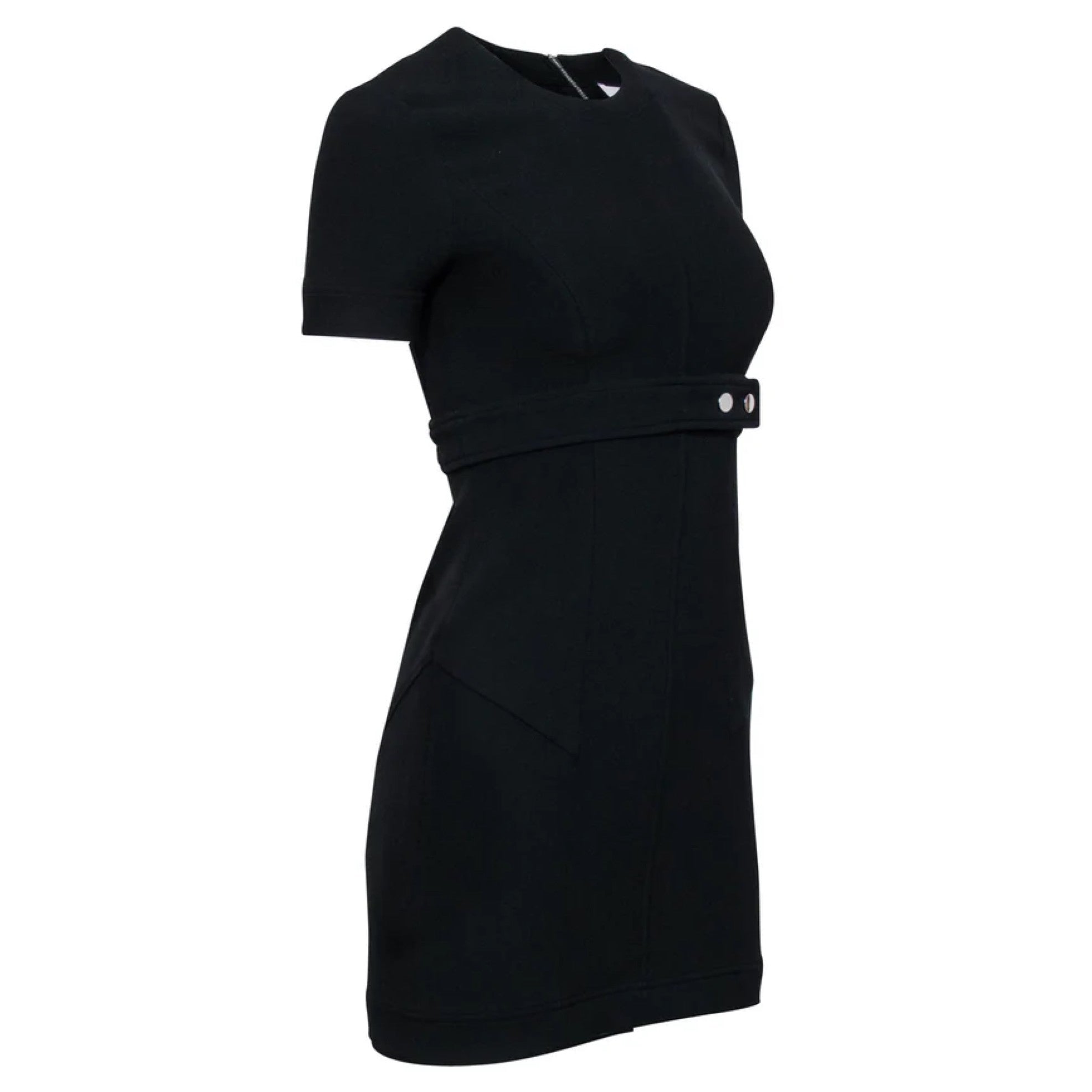 A.L.C. Black Elaine Belted Mini Dress