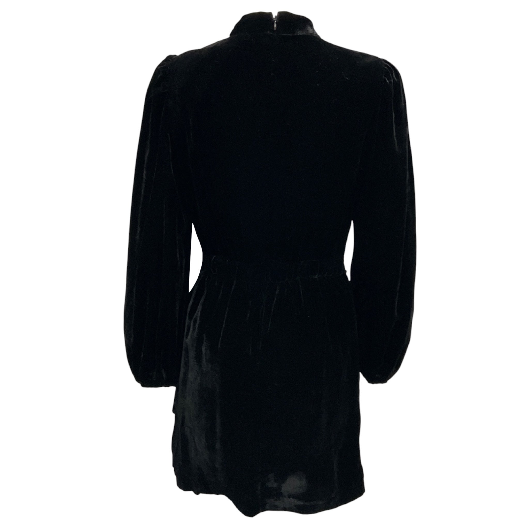 Rhode Black Zadie Cut Out Velvet Mini Dress