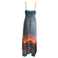 Load image into Gallery viewer, Alice + Olivia Turquoise Multi Gloria Chain-Strap Sunshower Stripe Multi Print Maxi Dress
