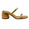 Load image into Gallery viewer, Gianvito Rossi Gold Metallic Leather Two Strap Sandals
