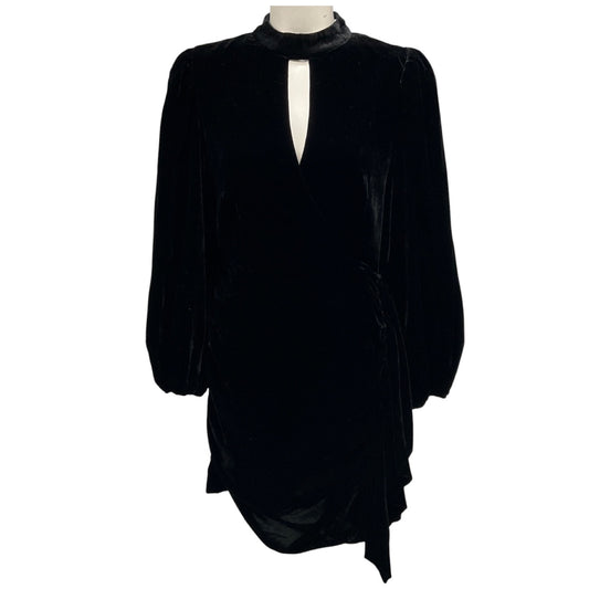 Rhode Black Zadie Cut Out Velvet Mini Dress