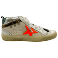 Load image into Gallery viewer, Golden Goose Deluxe Brand White / Orange Mid Star Sneakers
