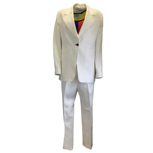 Christopher John Rogers Ivory Multi Three-Piece Linen Suit Set