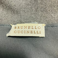 Load image into Gallery viewer, Brunello Cucinelli Slate Blue Grey One Shoulder Silk Crepe and Knit Top
