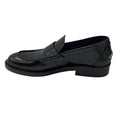Load image into Gallery viewer, Chanel 2023 Black / Gold Logo Embellished Shiny Calfskin Leather Loafers
