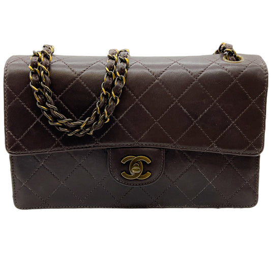 Chanel 1994-1996 Brown Lambskin Medium Flap Bag
