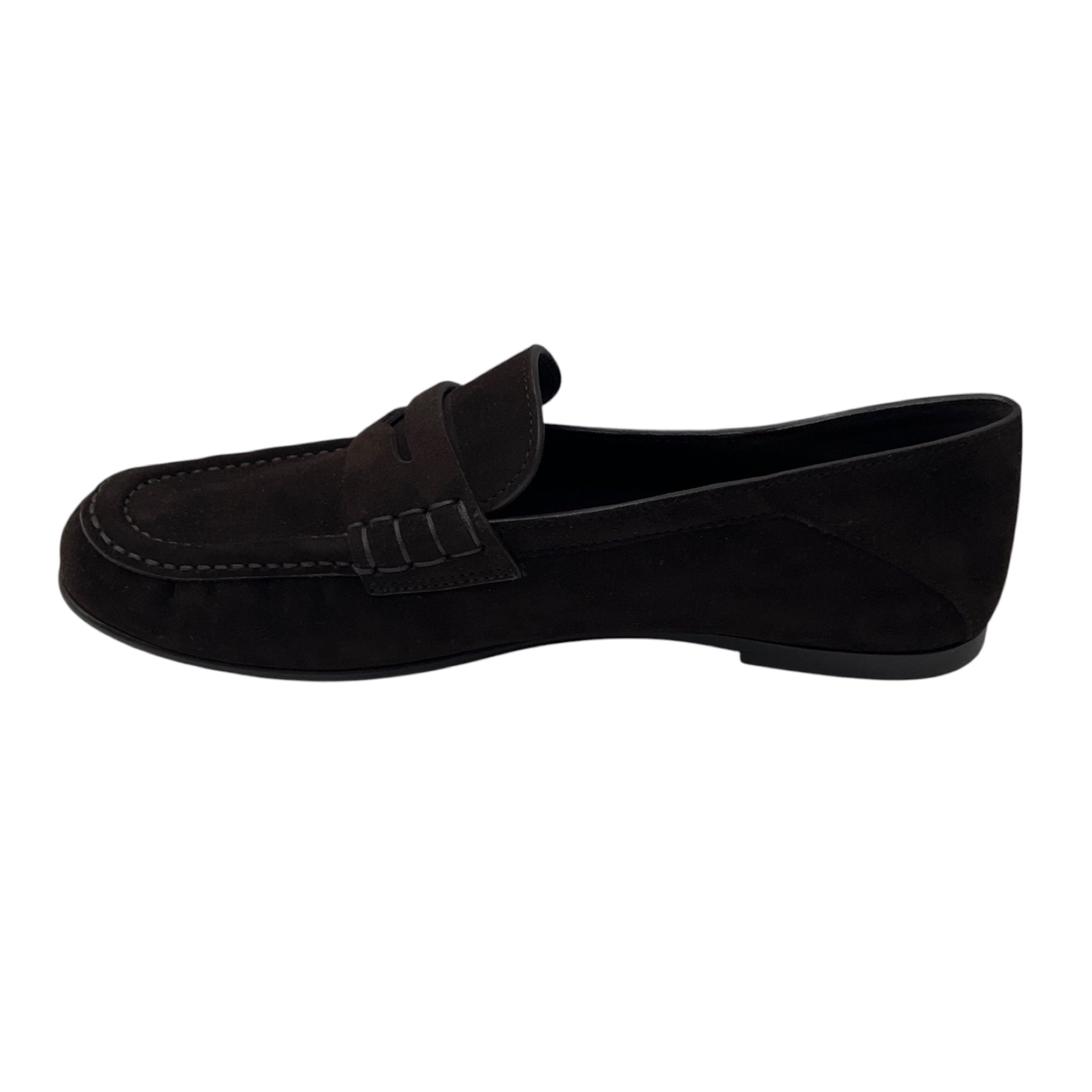 Christian Dior Brown / Gold CD Logo Embellished Suede Leather Loafers / Flats