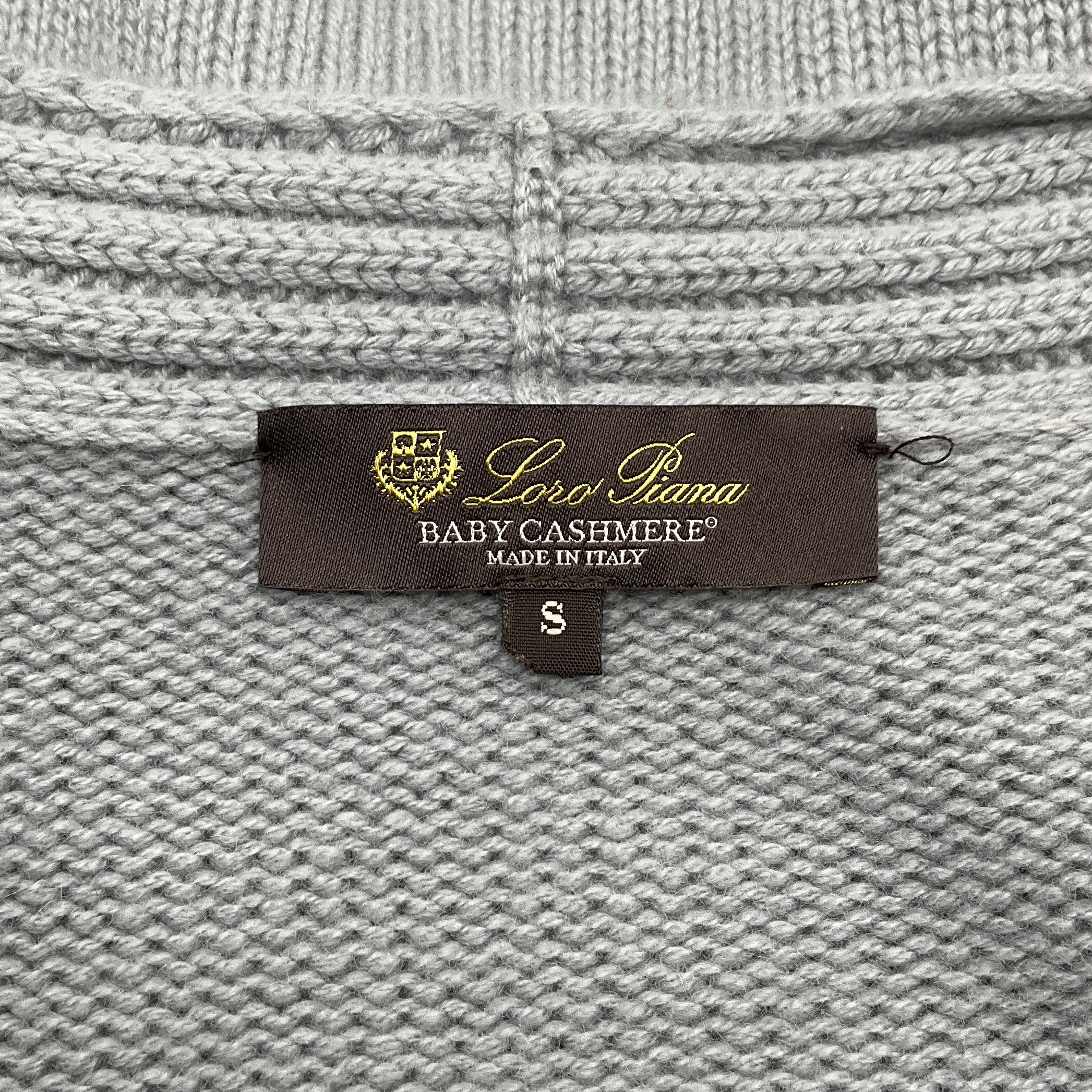 Loro Piana Light Blue Cashmere Parksville Amber Open Sweater with Belt