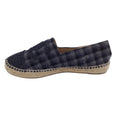Load image into Gallery viewer, Chanel Grey / Black CC Logo Checkered Slip-On Espadrille Flats
