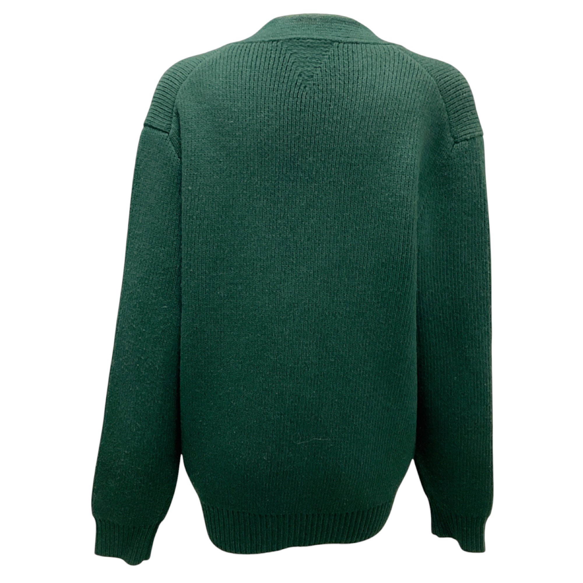 Bottega Veneta Dark Green 2021 Wool Knit Cardigan Sweater