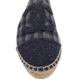 Load image into Gallery viewer, Chanel Grey / Black CC Logo Checkered Slip-On Espadrille Flats
