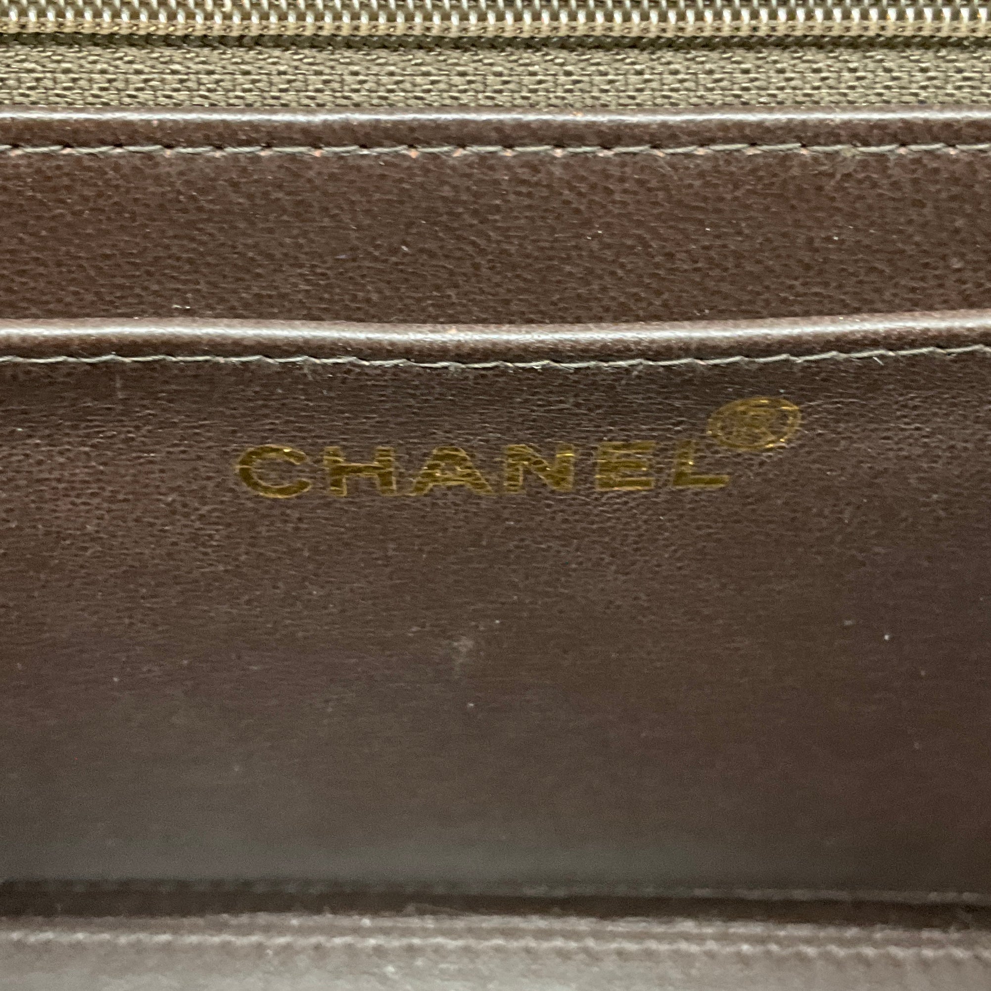 Chanel 1994-1996 Brown Lambskin Medium Flap Bag