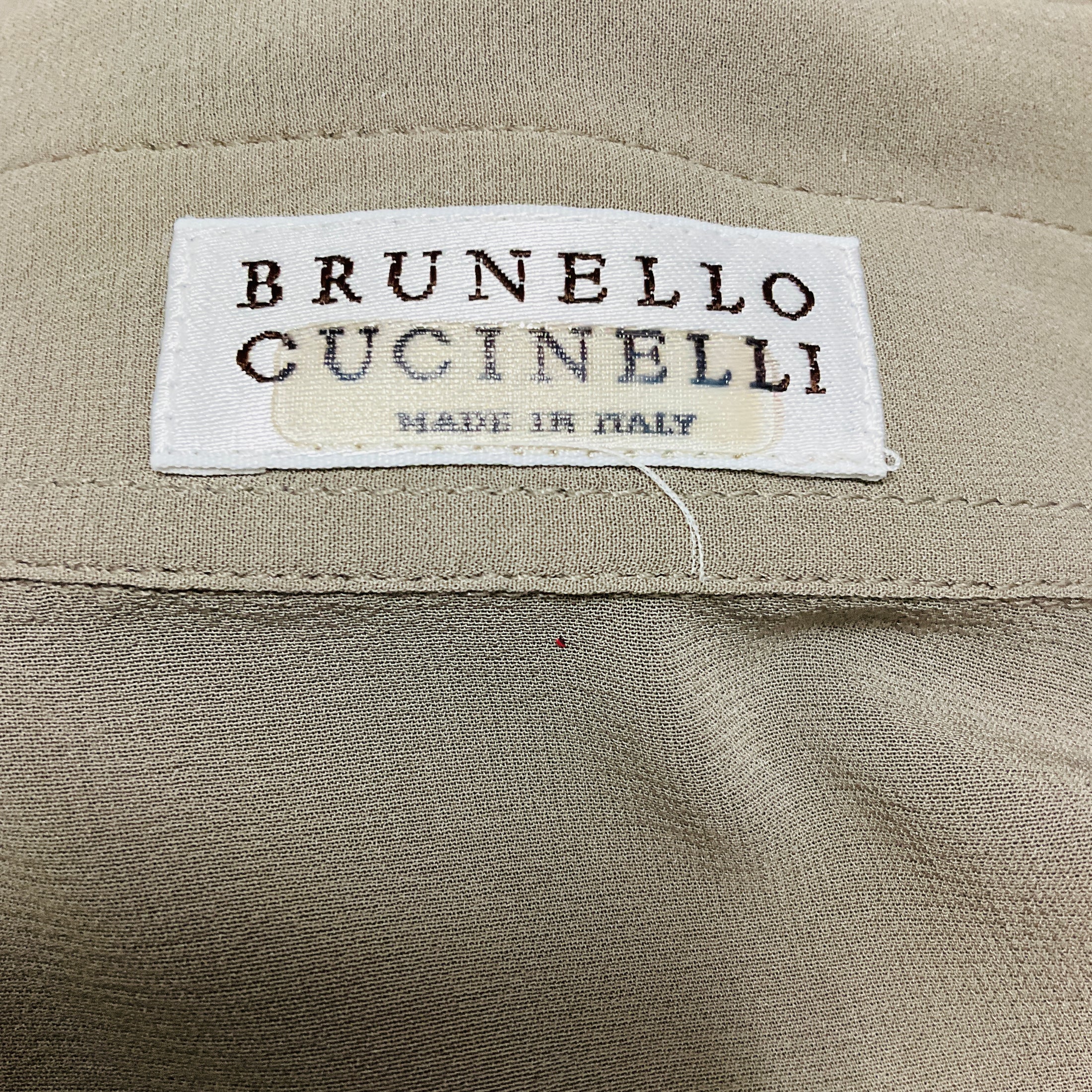 Brunello Cucinelli Taupe Grey / Silver Monili Bead Embellished Silk Chiffon Blouse