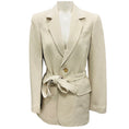 Load image into Gallery viewer, Co Taupe One Button Blazer with Belt
