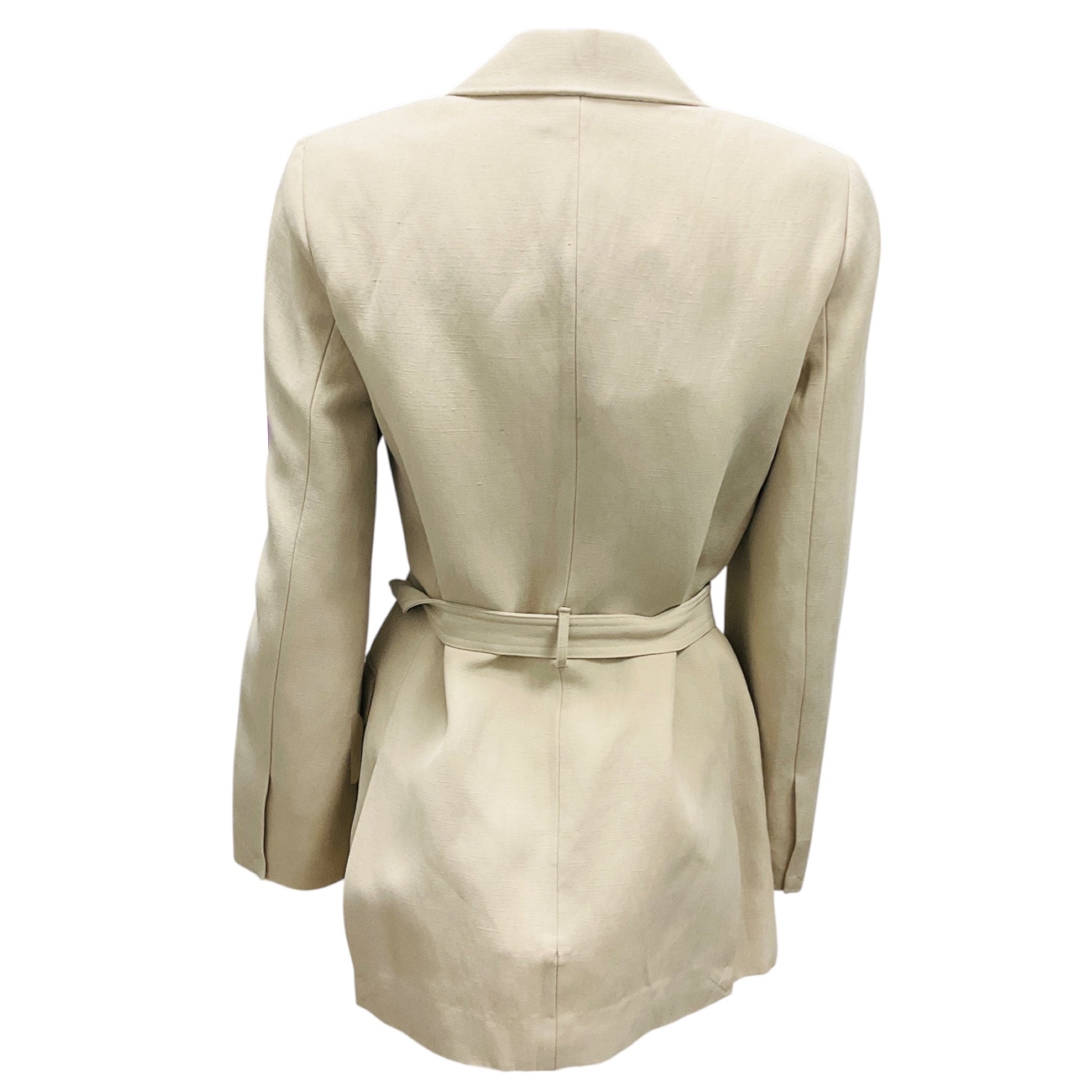 Co Taupe One Button Blazer with Belt