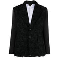 Load image into Gallery viewer, Comme des Garcons Black Embroidered Single Breasted Blazer
