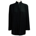 Load image into Gallery viewer, Jil Sander Black Mandarin Collar Sheer Crepe Jacket
