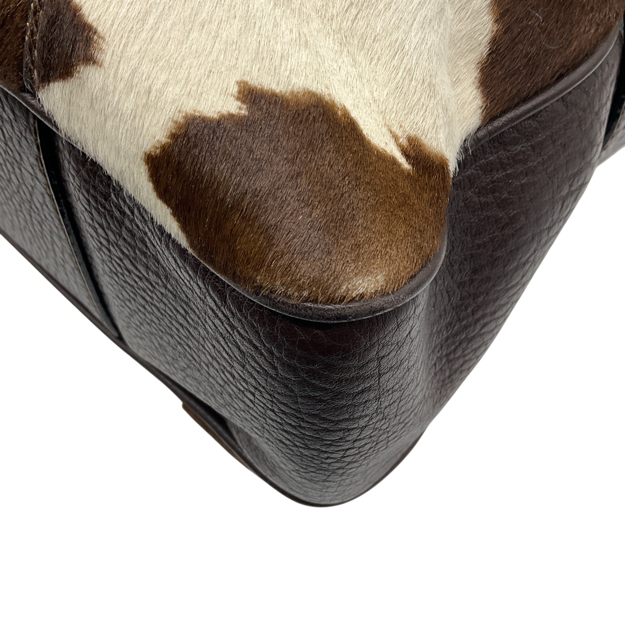 Dolce & Gabbana Y2K Brown / White Pony Hair Satchel