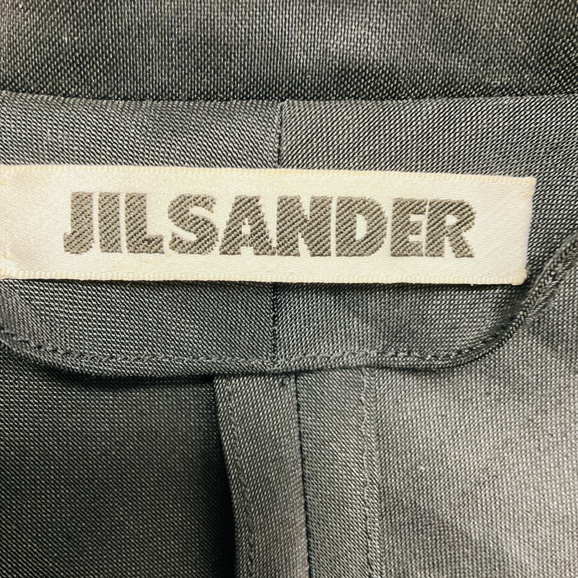 Jil Sander Navy Blue Classic Open Front Blazer Jacket