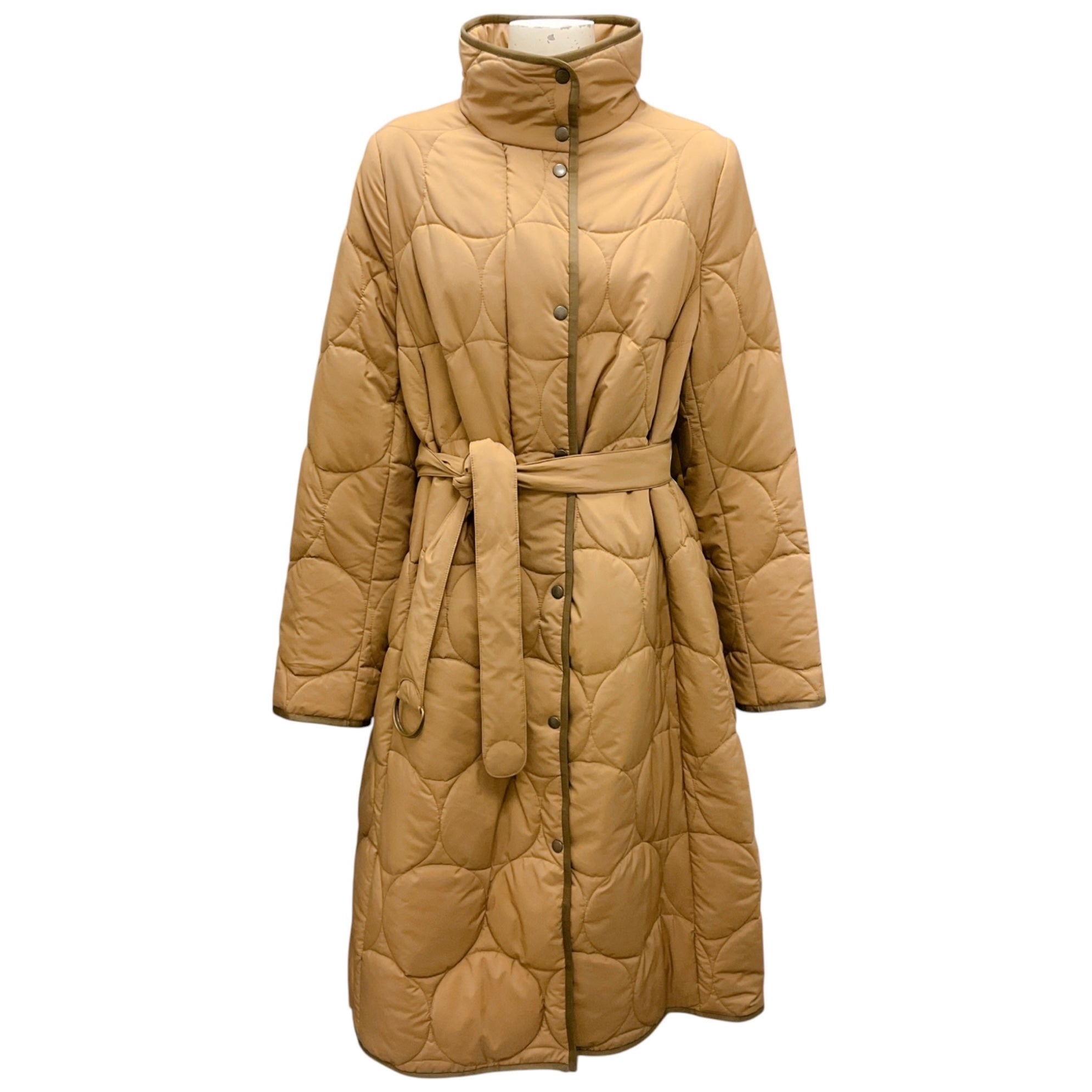 Akris Punto Malt Belted Mid Length Puffer Coat