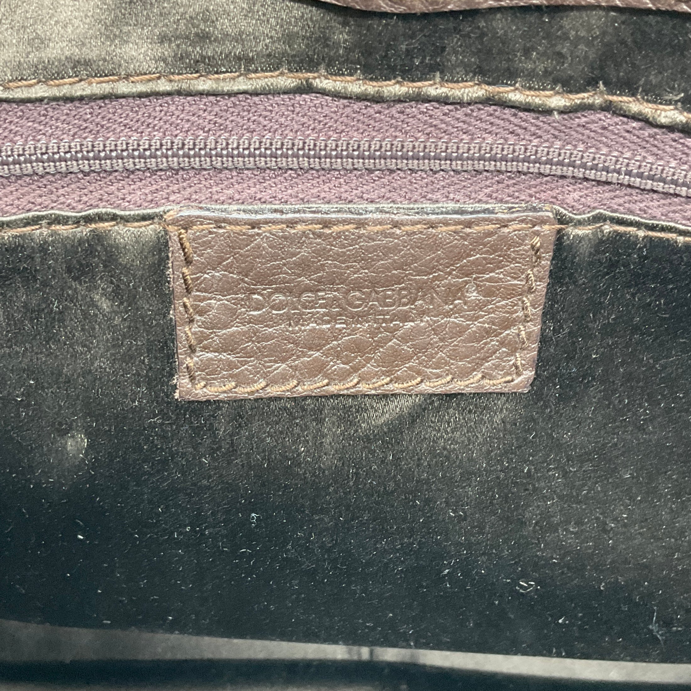 Dolce & Gabbana Y2K Brown / White Pony Hair Satchel