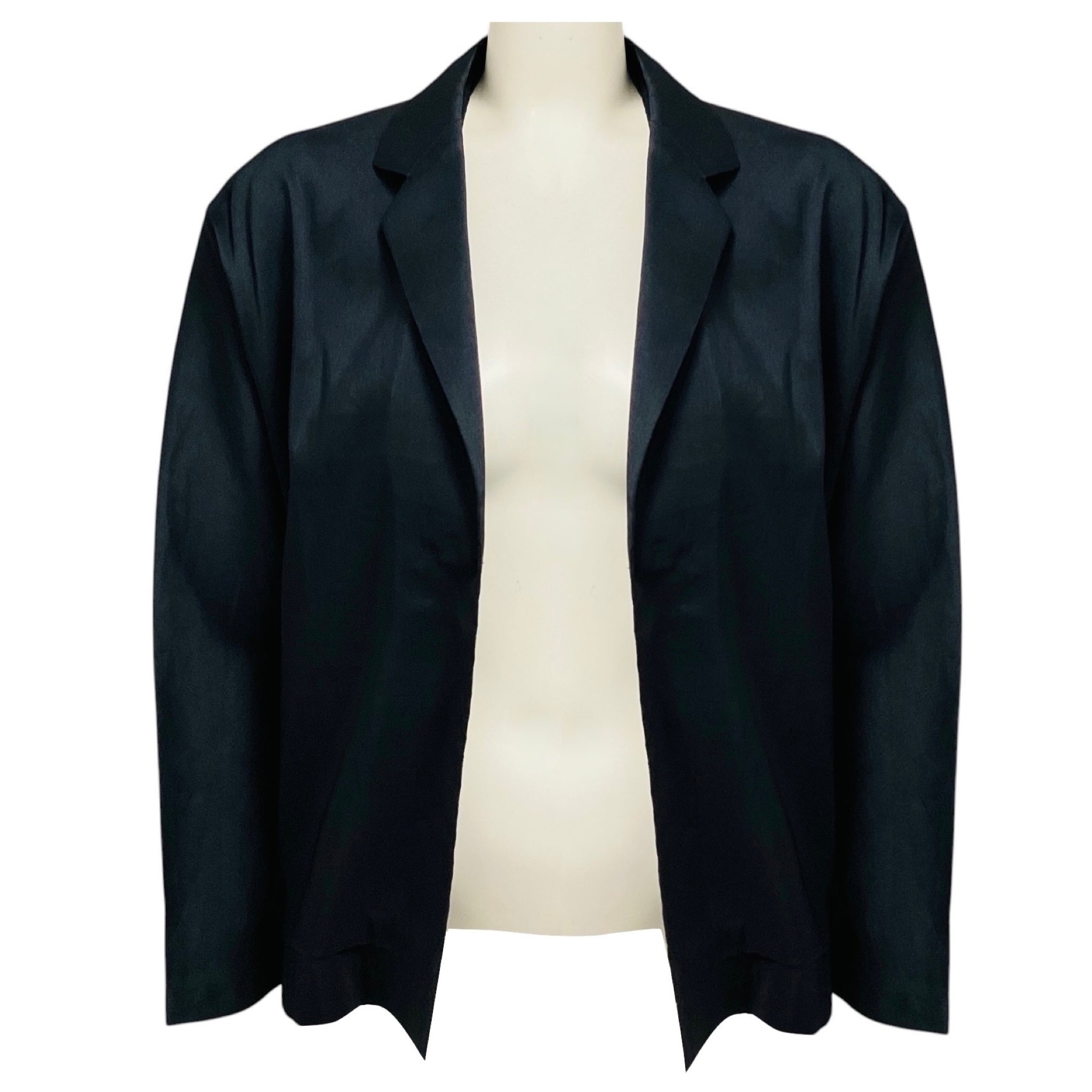 Jil Sander Navy Blue Classic Open Front Blazer Jacket