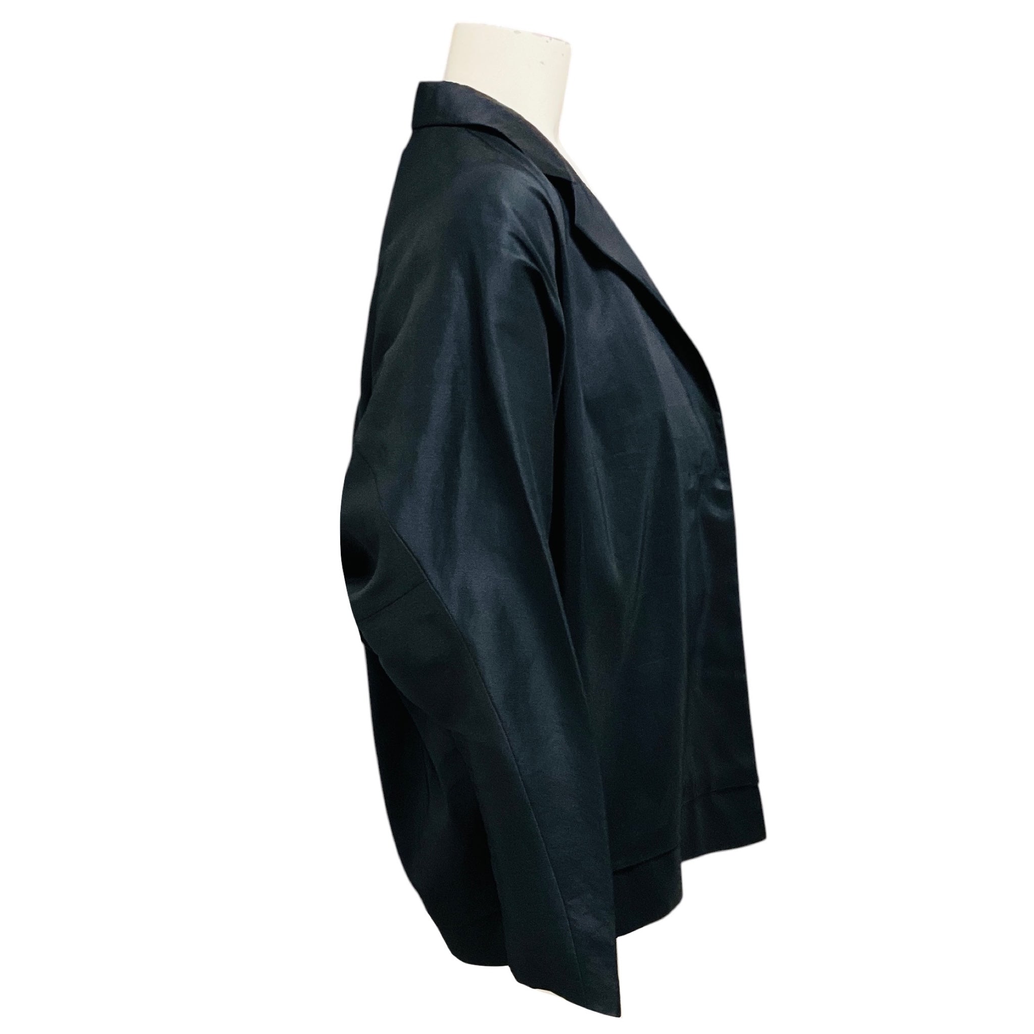 Jil Sander Navy Blue Classic Open Front Blazer Jacket