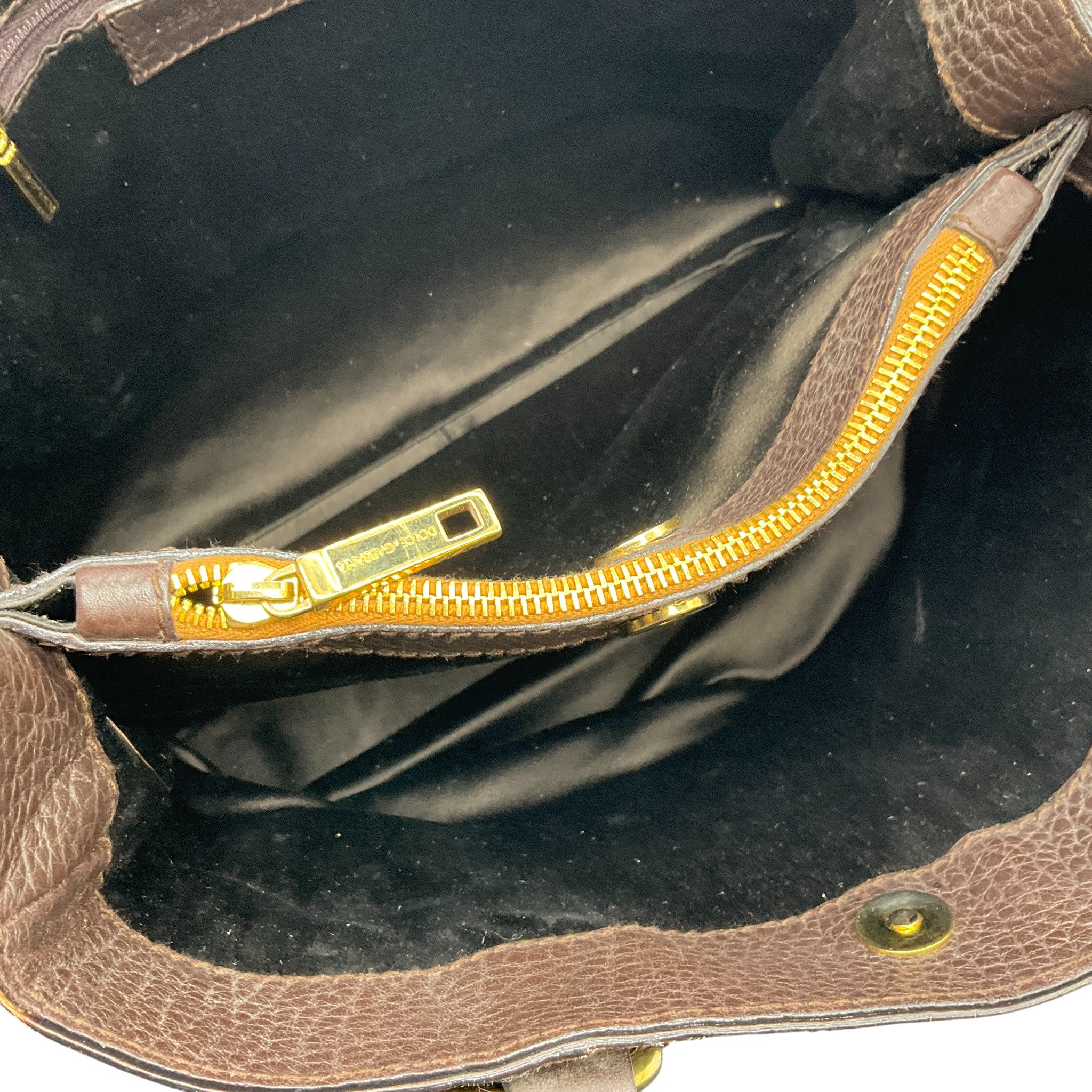 Dolce & Gabbana Y2K Brown / White Pony Hair Satchel