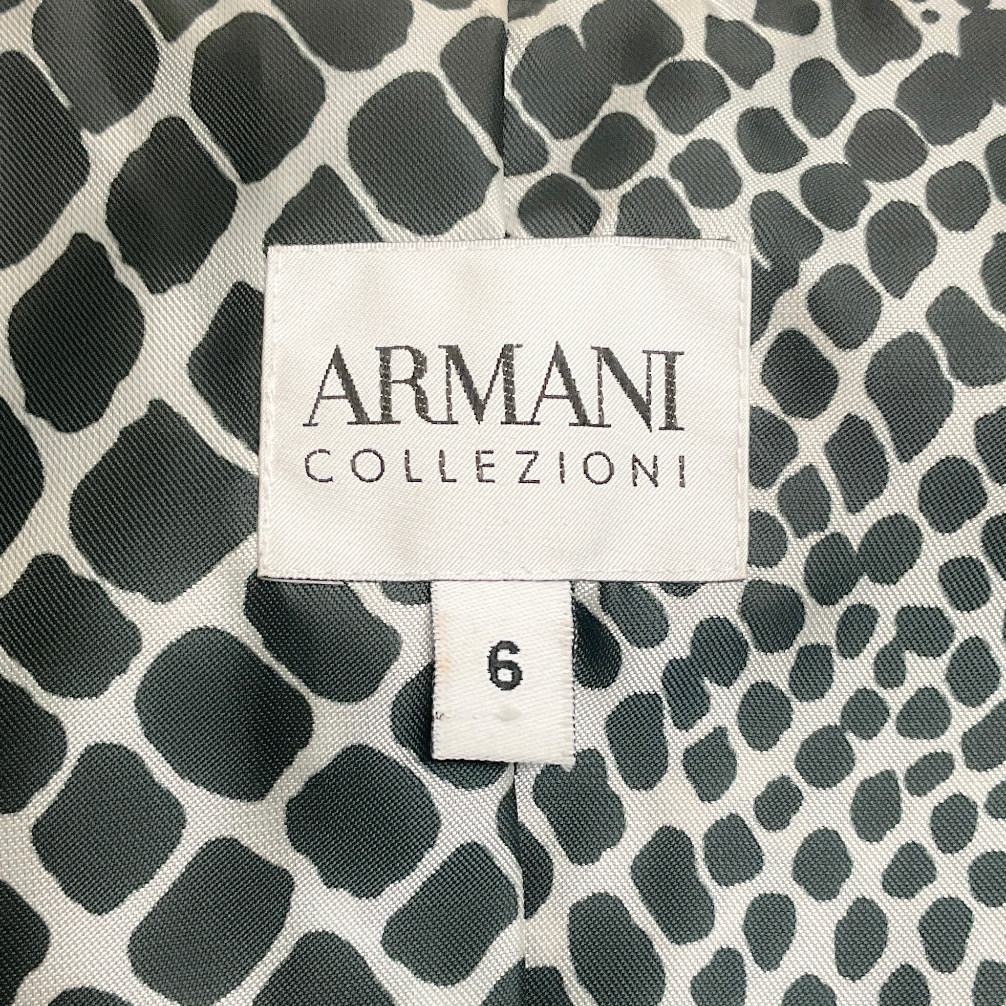 Armani Collezioni Black / Ivory Dot Print Jacket