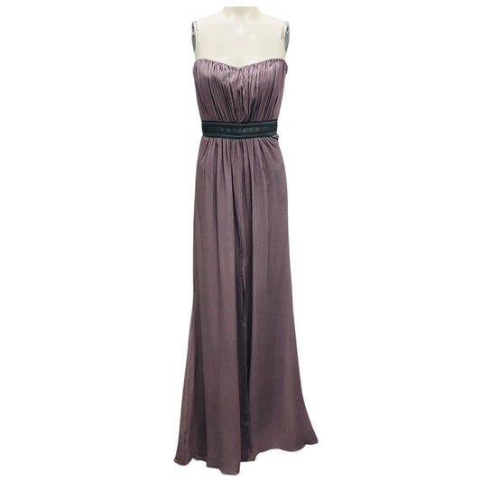 Carolina Herrera Dusty Purple Strapless Silk Chiffon Gown / Formal Dress