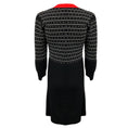 Load image into Gallery viewer, Barrie Black / White / Red Long Sleeved Cashmere Knit Dress
