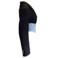 Load image into Gallery viewer, Dion Lee Black / Cyan Wool and Denim Float Corset Blazer
