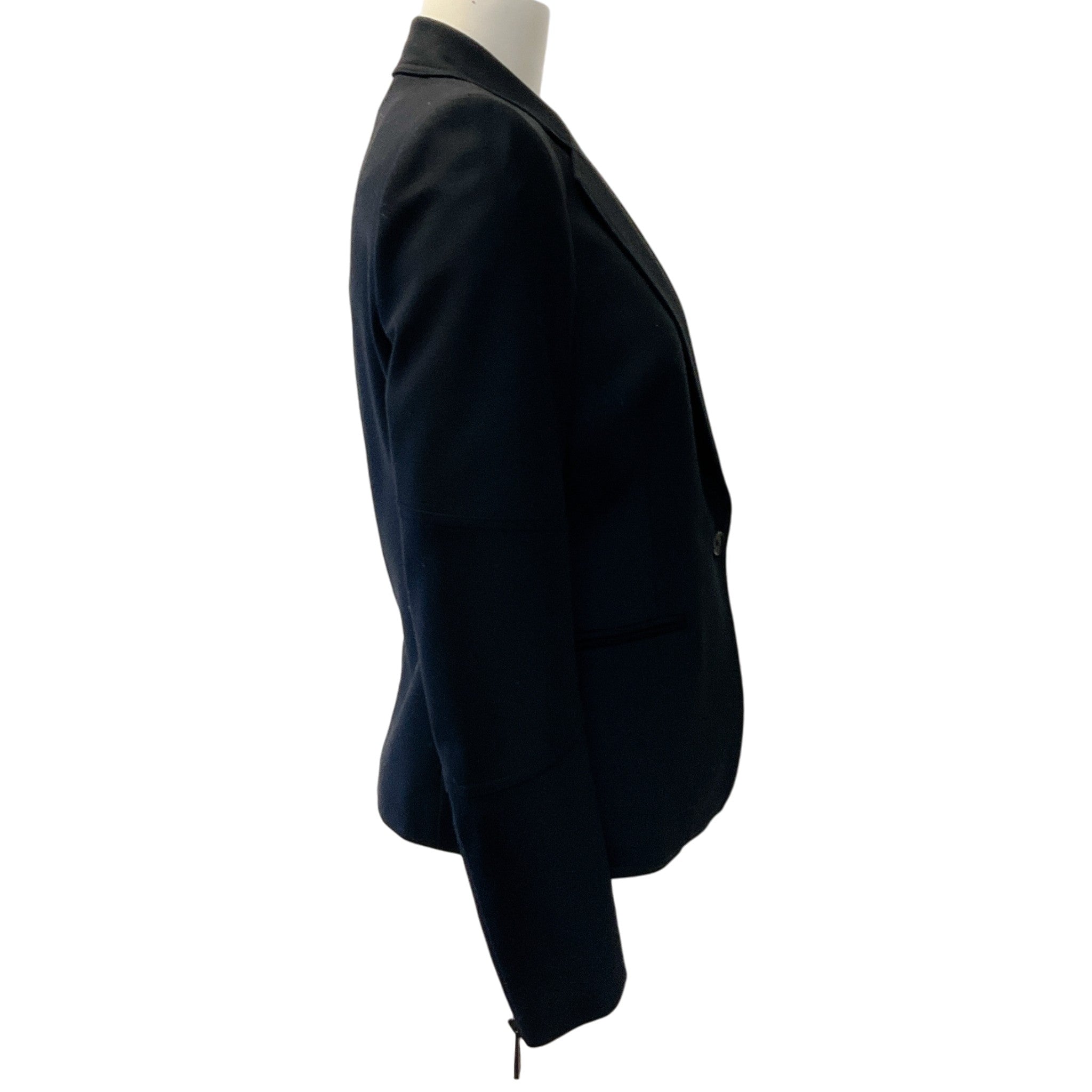 Belstaff Black Wool One Button Blazer