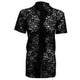 Load image into Gallery viewer, Proenza Schouler Black Short Sleeved Floral Lace Top
