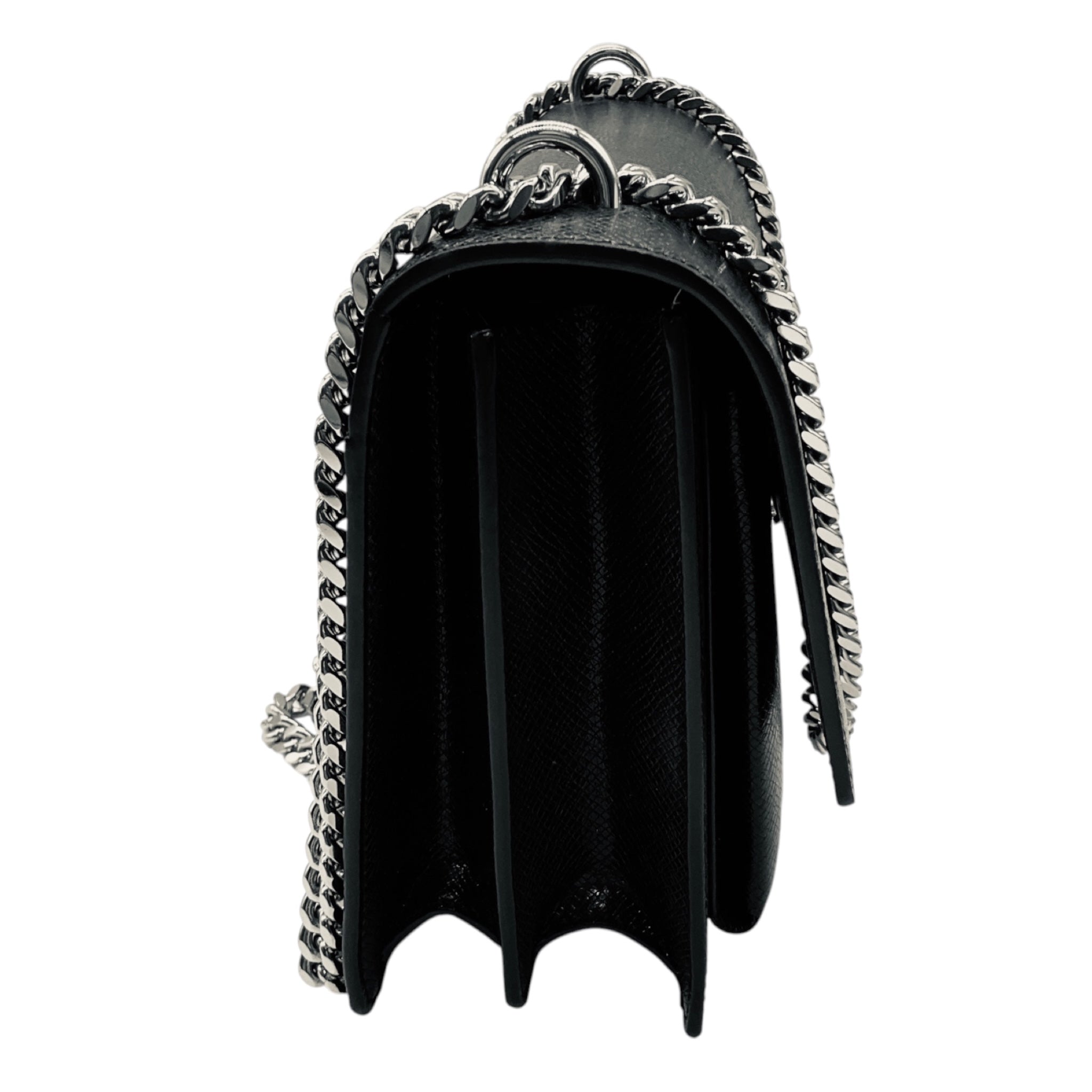 Saint Laurent Black Calfskin Leather Medium Sunset Shoulder Bag
